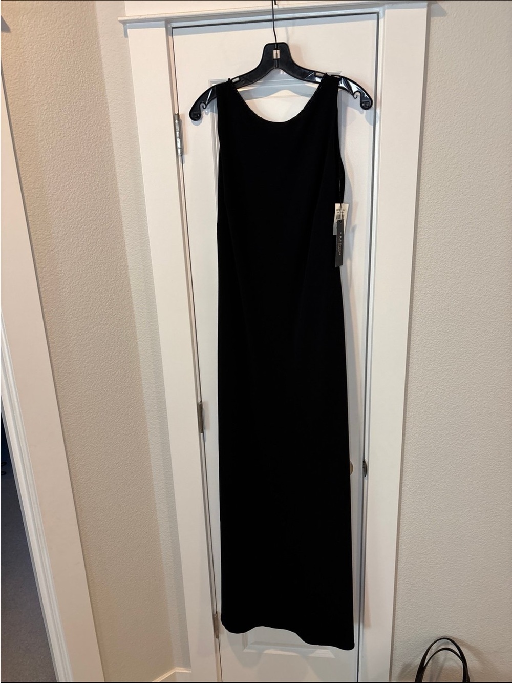 ABS Allen Schwartz Black Sleeveless Maxi Gown